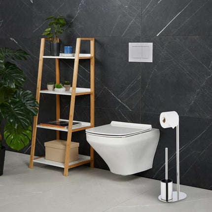 Toilet set in metal