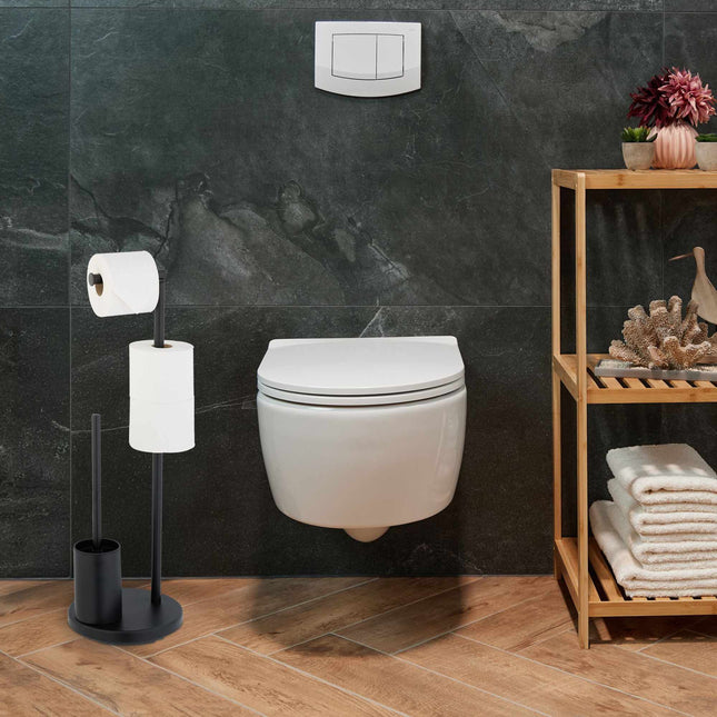 Toiletset met rolhouder