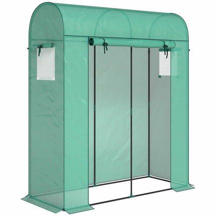 Tomato Greenhouse with Roll-Up Door, Mesh Windows, 170x68x200 cm