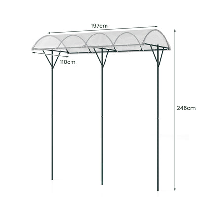 Tomato Plant Shelter with PE Roof & Metal Frame