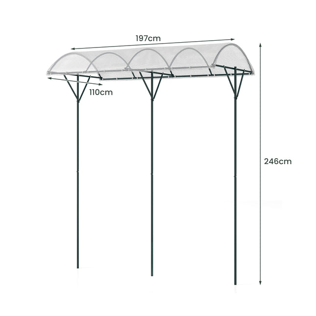 Tomato Plant Shelter with PE Roof & Metal Frame