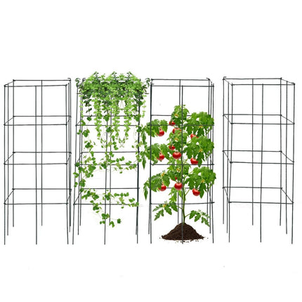 Tomato Plant Support Cage Set, Metal Frame, 100 cm, 4 Pack