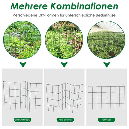 Tomato Plant Support Cage Set, Metal Frame, 100 cm, 4 Pack