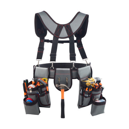Tool Belt With Suspenders, 22 Pockets, 81–173 cm