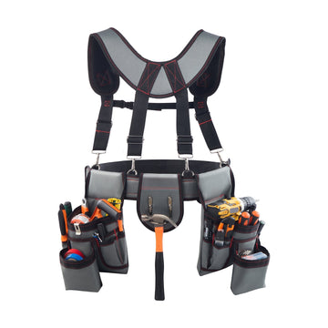 Tool Belt With Suspenders, 22 Pockets, 81–173 cm