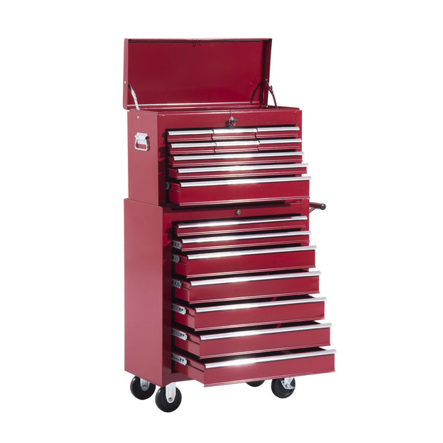 Metal Tool Trolley - Red mobile workshop storage