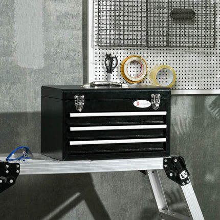 116-piece tool set with socket wrenches, 3 drawers in steel box
