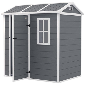 Plastic garden shed, 2.1 m² - Lockable, weatherproof, gray