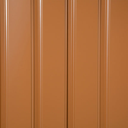 Metal garden tool shed, brown, with base plate, 340x386x200 cm
