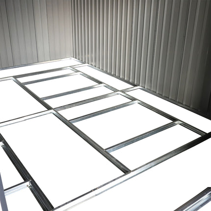 Metal garden shed with foundation, charcoal grey, 340x386x200 cm