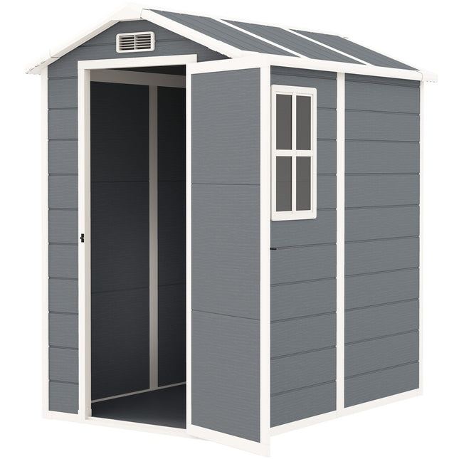 Waterproof aluminum garden shed with lockable door and floor