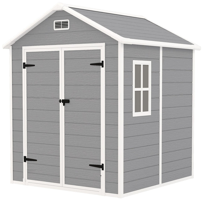 Waterproof tool shed in aluminum with floor and lockable door