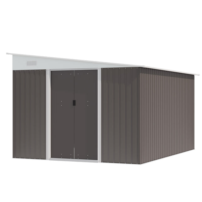 Steel garden shed with roof, sliding door, 8.9㎡