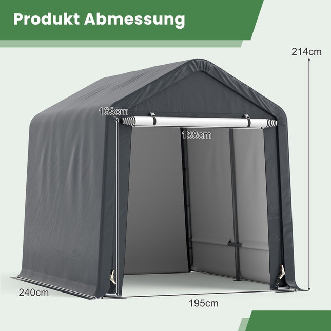 Tool shed, bicycle garage, tool shed, tent garage, garage tent, storage tent 195 x 240 x 214 cm