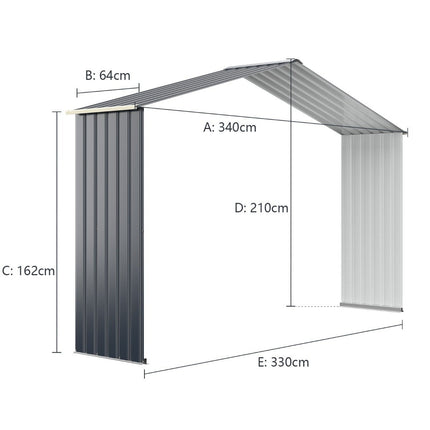 Tool shed extension metal tool shed extension (only for the tool shed with item no. 13248905)