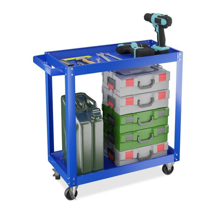 Tool trolley with 2 shelves