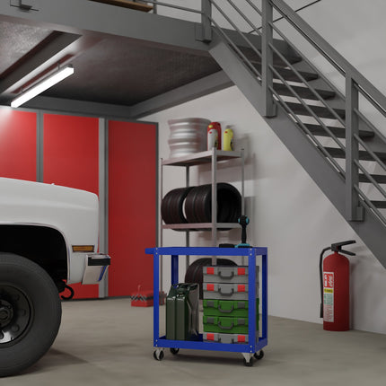 Tool trolley with 2 shelves