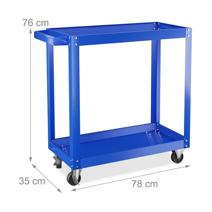 Tool trolley with 2 shelves