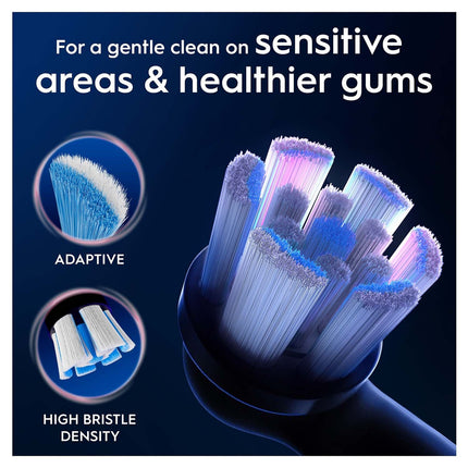 Toothbrush Heads, Gentle Care Black, Pack of 6