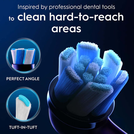 Toothbrush Heads, Ultimate Clean Black, Pack of 6