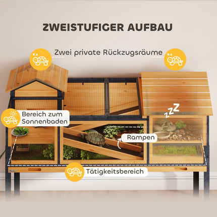 Tortoise House, 2 Rooms, 2 Levels, Wood & Steel