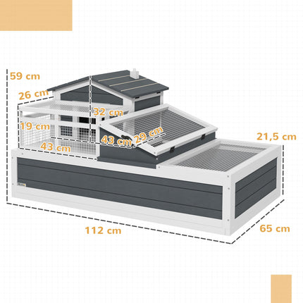 Tortoise House with Two Levels and Openable Roof