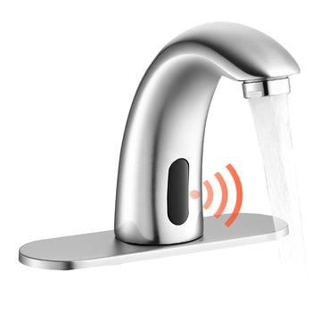Touchless Bathroom Sink Faucet, Motion Sensor, Brushed Nickel