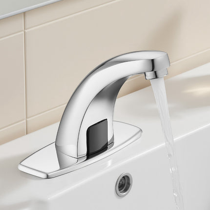 Touchless Bathroom Sink Faucet – Motion Sensor, Chrome