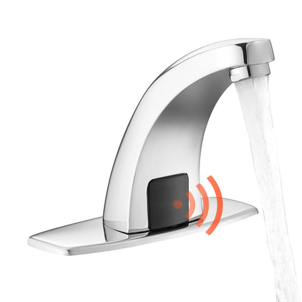 Touchless Bathroom Sink Faucet – Motion Sensor, Hot Cold, Chrome