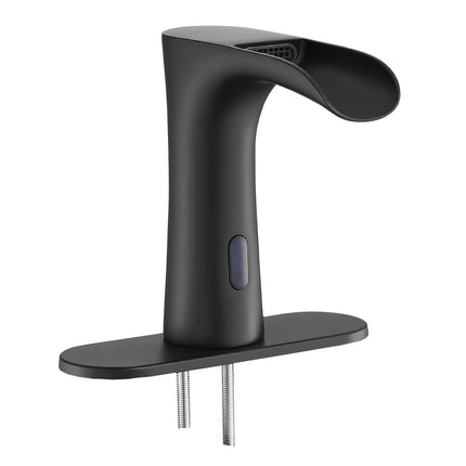 Touchless Bathroom Sink Faucet – Motion Sensor, Hot Cold, Matte Black