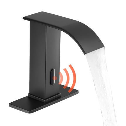 Touchless Bathroom Sink Faucet – Motion Sensor, Hot Cold, Matte Black