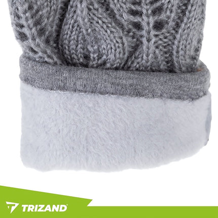 Touchscreen Winter Gloves with Removable Mitten Warmers, Grey, One Size