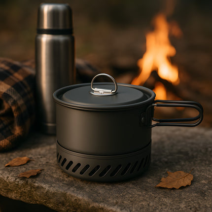 Touring Pot with Lid, Aluminum Heat Sink, 1000ml
