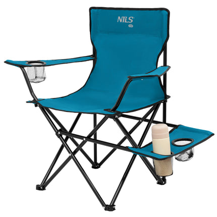 Tourist Chair, Foldable, Blue-Gray, Compact Design