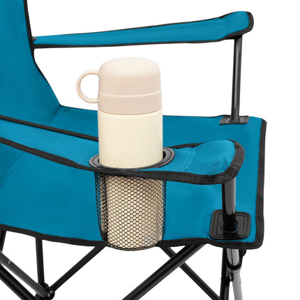 Tourist Chair, Foldable, Blue-Gray, Compact Design