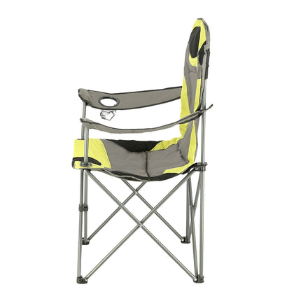 Tourist Chair, Grey-Lime, Foldable, Lightweight