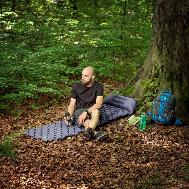 Tourist Mat with Pump, Grey – Compact and Portable