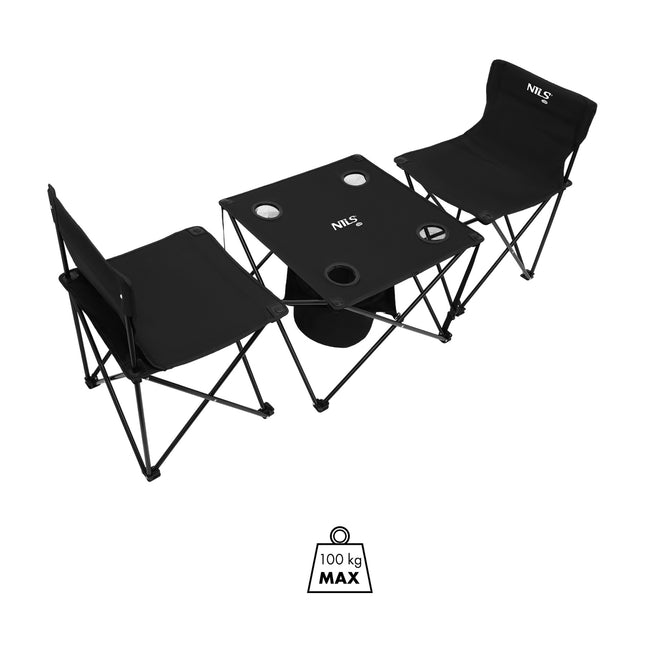 Toeristische tafel en stoelenset, compact en draagbaar