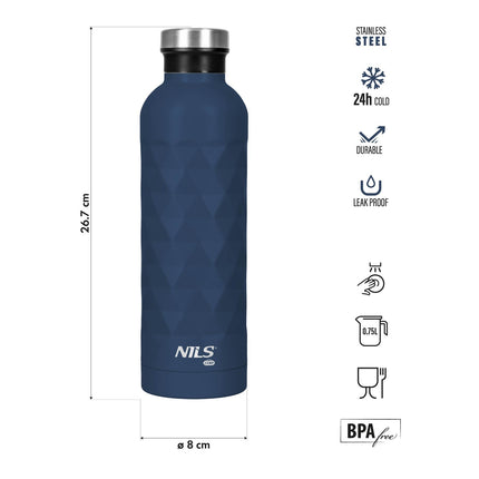 Tourist Water Bottle, 750ml, Blue