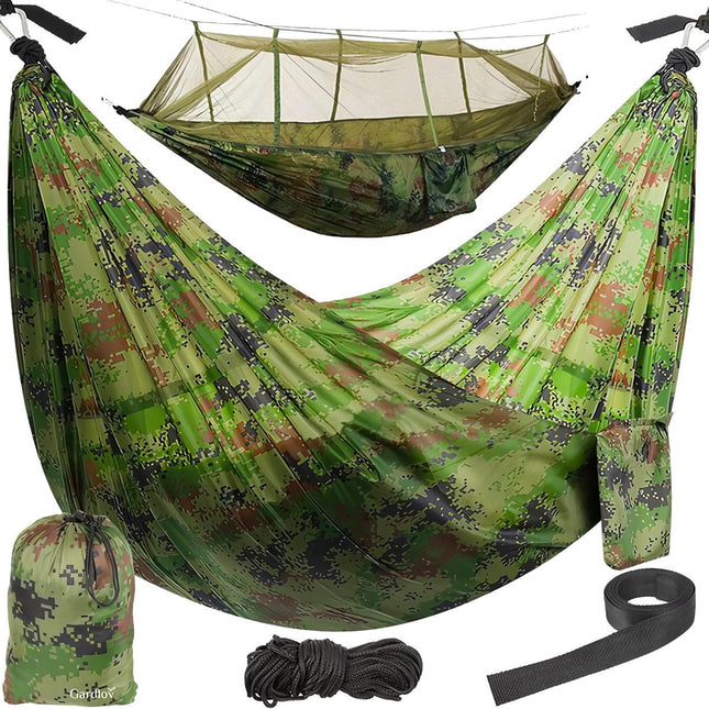 Tourist hammock Santiago Army 260x140cm Net