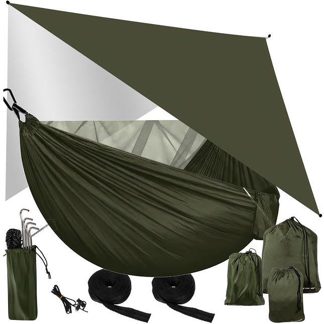 Tourist hammock with tarp and mosquito net 260x140 cm