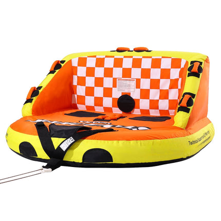Towable Tube For Boating, 1-2 Riders, Backrest, 340 lb