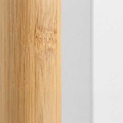 Towel Rack, Freestanding 3-Bar Metal and Bamboo