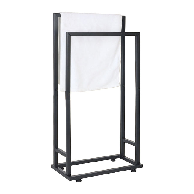 Towel Rack, Metal, 2 Rods, Freestanding