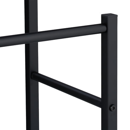 Towel Rack with 2 Bars and Wood-Effect Shelf