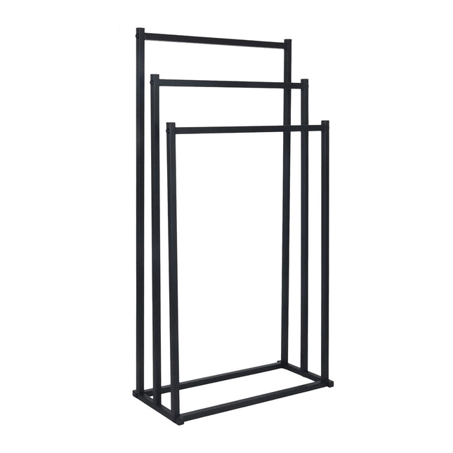 Towel Rack with 3 Metal Rods – Freestanding Design