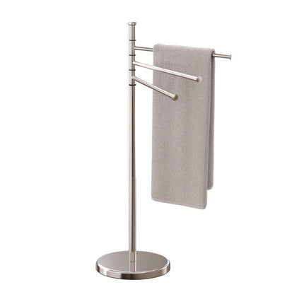Towel Rack with 3 Swivelling Bars, Stainless Steel