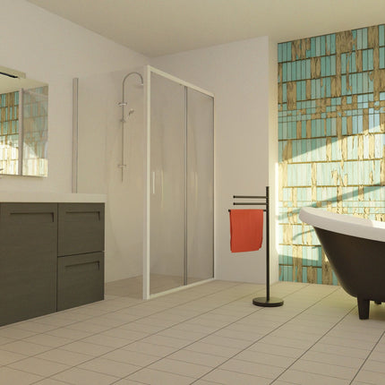 Towel Rack with 3 Swivelling Bars, Stainless Steel