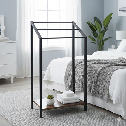 Towel Rack with Shelf – 3 Bars, Freestanding