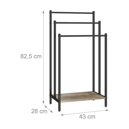 Towel Rack with Shelf – Freestanding, Metal Frame